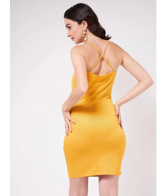 Zima Leto - Yellow Polyester Womens Bodycon Dress ( Pack of 1 ) - None