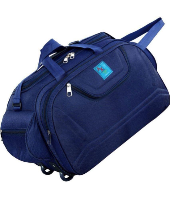 AXEN BAGS - Blue Polyester Duffle Trolley - Onesize