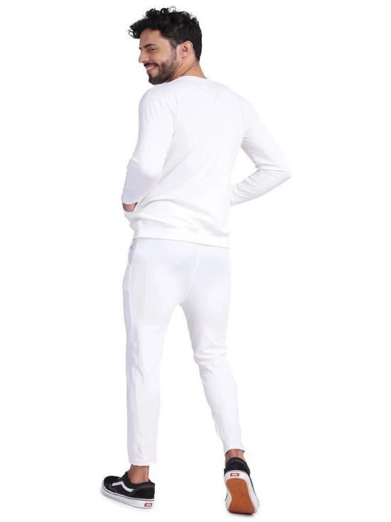 yellow tree White Polyester Relaxed Fit Mens Tracksuit ( Pack of 1 ) - None