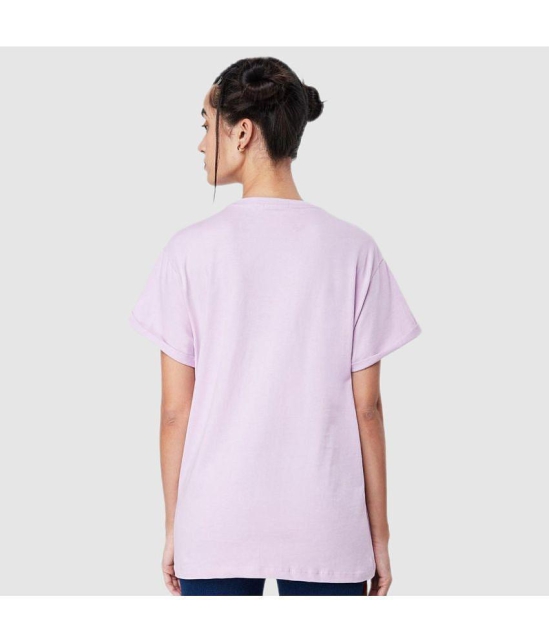 Bewakoof - Purple Cotton Loose Fit Women''s T-Shirt ( Pack of 1 ) - None