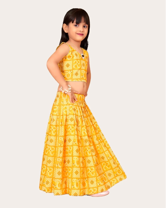 Girls Lehenga Choli Wesaren wear Readymade haldi seremony Lehenga for kids Girls-Yellow / 5 Years-6 Years