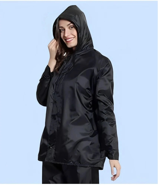 PPTHEFASHIONHUB Long Raincoat - Black - None