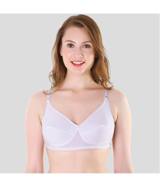 TCG - White Cotton Non Padded Womens Everyday Bra ( Pack of 3 ) - None