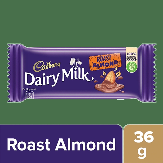 Cadbury Dairy Milk Roast Almond Chocolate, 36 Gms