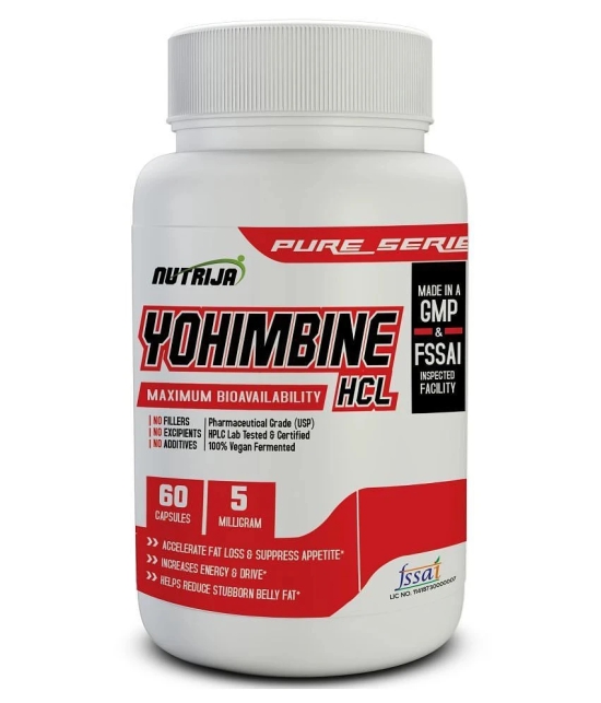 NUTRIJA YOHIMBINE HCL 5 MG 60 no.s Fat Burner Capsule