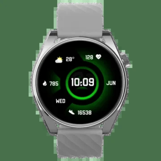 Croma Velocity AR Smartwatch with Bluetooth Calling (36.32mm AMOLED Display, IP68 Water Resistant, Blue Strap)