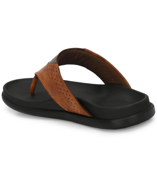 Leeport - Tan Mens Thong Flip Flop - None