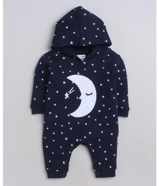 BUMZEE - Navy Cotton Rompers For Baby Boy ( Pack of 1 ) - None