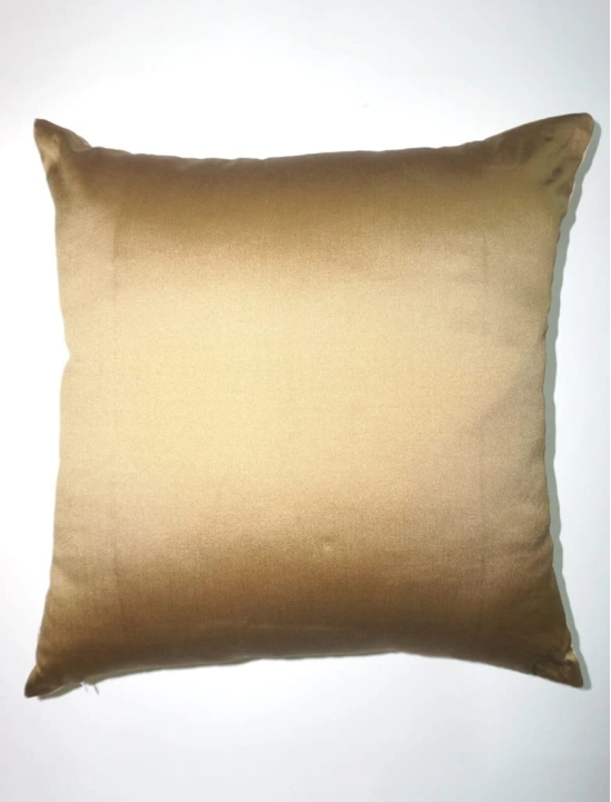 Naturally Neutral Metallic Zari Embroidery Mix N Match Cream Cushion Cover Size 16x16