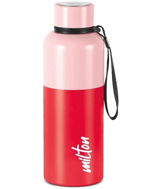 Milton Ancy 750 Thermosteel Water Bottle, 750 ml, Red | 24 Hours Hot and Cold | Easy to Carry | Rust Proof | Tea | Coffee | Office| Gym | Home | Kitchen | Hiking | Trekking | Travel Bottle -