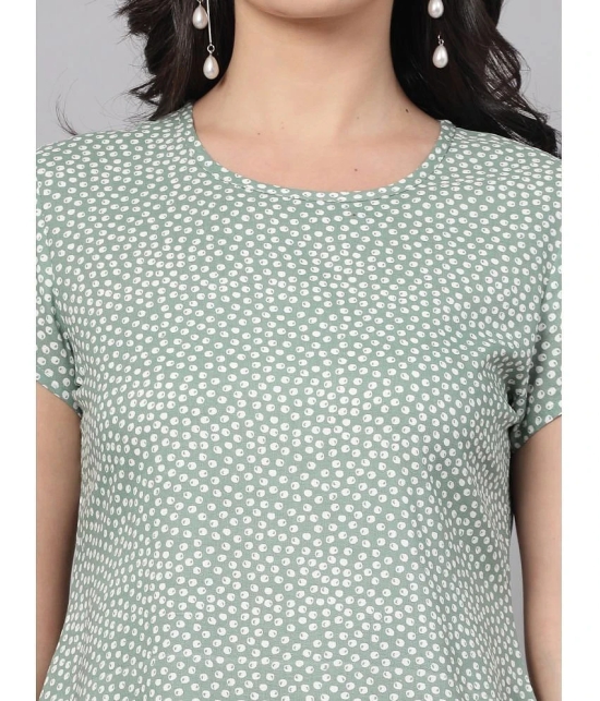 KIPEK Rayon Printed A-line Womens Kurti - Green ( Pack of 1 ) - None