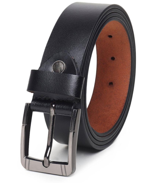 samtroh - Black Leather Men's Casual Belt ( Pack of 1 ) - None