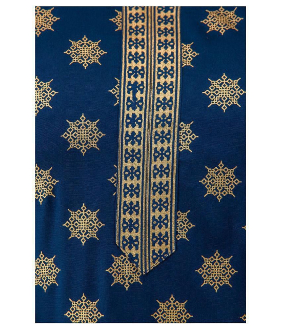 Lee Moda - Blue Straight Rayon Women's Stitched Salwar Suit ( Pack of 1 ) - L