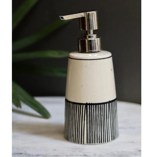 Black Lined Soap Dispenser