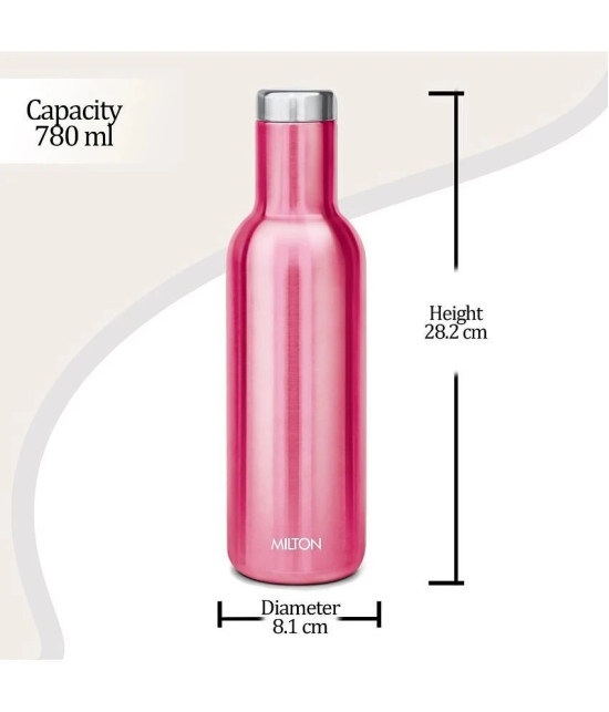 Milton Charm 800 Thermosteel 24 Hours Hot or Cold Water Bottle, 780 ml, Pink - Pink