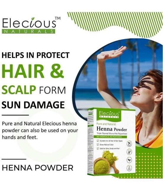 Elecious Natural Henna Powder For Hair Colour and Growth (200 Grams)