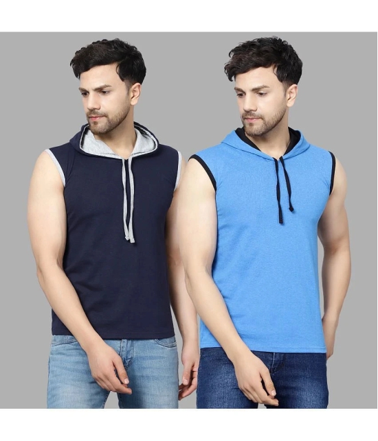 Diaz - Multicolor Cotton Blend Regular Fit Mens T-Shirt ( Pack of 2 ) - None