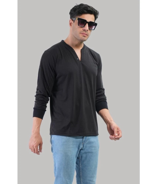 Forbro Cotton Regular Fit Solid Full Sleeves Mens T-Shirt - Black ( Pack of 1 ) - None