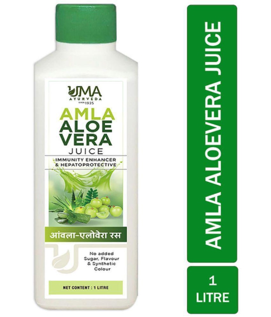 Uma Ayurveda Amla Alovera 1000 ml Useful in General Wellness Digestive Health, Immunity