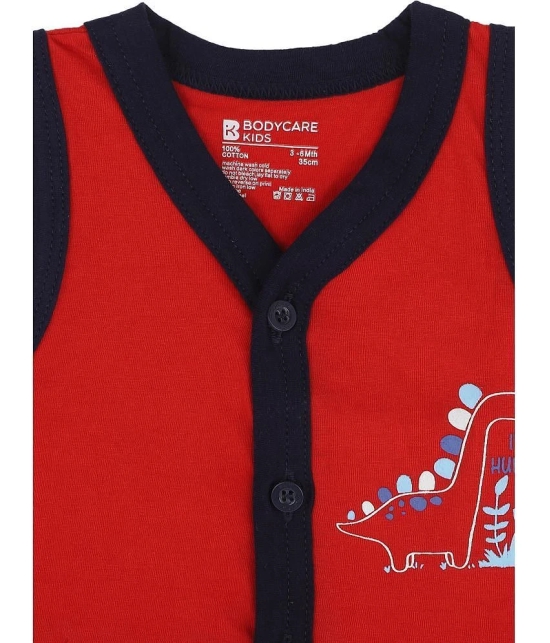 BOYS VEST FRONT OPEN SLEEVELESS ASSORTED Pack Of 3 - None