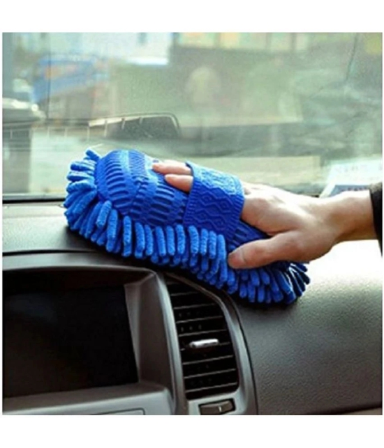 HOMETALES - Car Cleaning Combo Of Microfiber Sponge and Telescopic Extendable Duster for car accessories ( Pack of 2 )