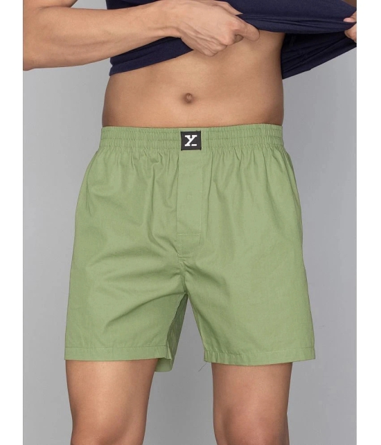 XYXX - Olive Green Cotton Mens Boxer- ( Pack of 1 ) - None