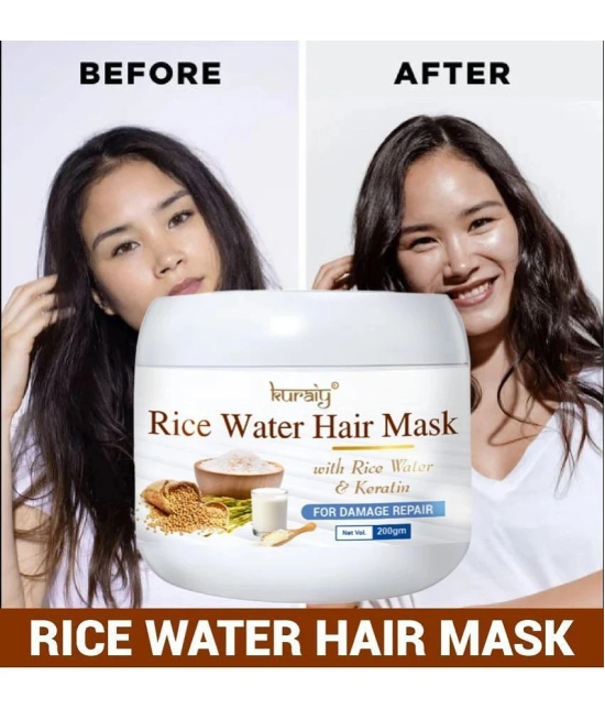 KURAIY Rice Water Hair Mask With Rice Water & Keratin For Damage Repair 200g