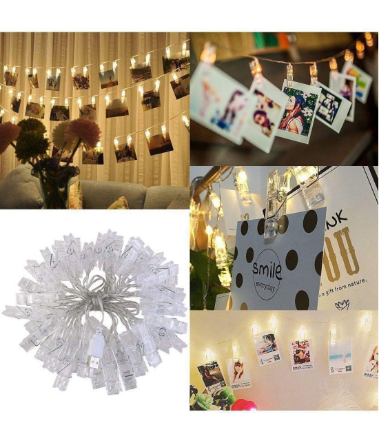 Party Propz 20 Photo Clip Fairy String Lights for Outdoor,Indoor, Anniversary, Birthday ,Diwali, Christmas Decoration,Valentine Gifts Girlfriend Or Boyfriend, Bedroom, Home Photos Light Deco