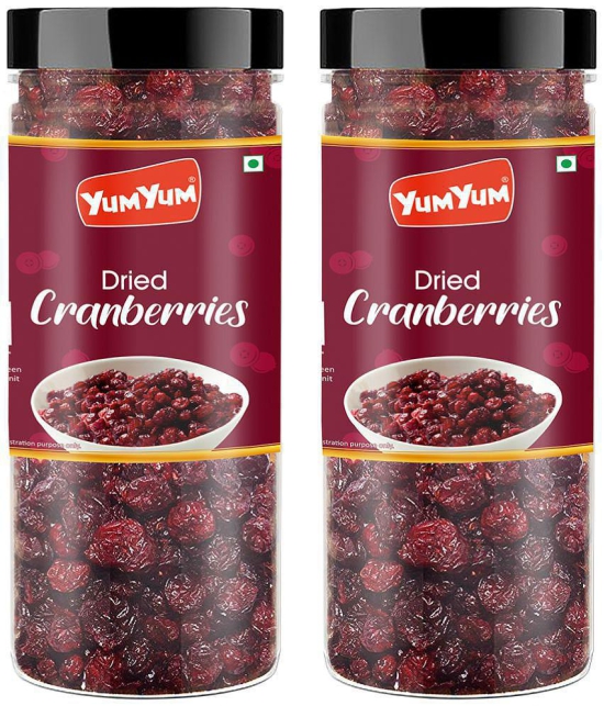 YUM YUM Premium American Whole Dried Cranberry 300g (Pack of 2-150g Each) Cranberries (2 x 150 g)