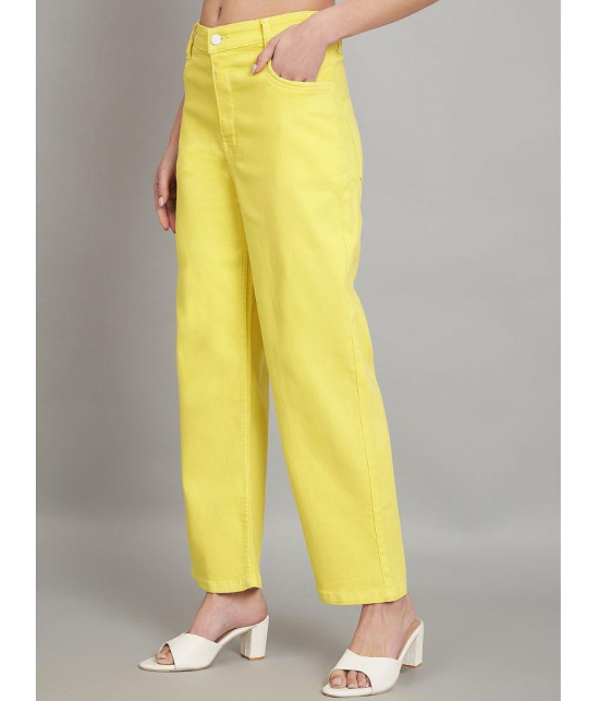 AngelFab - Yellow Denim Flared Women''s Jeans ( Pack of 1 ) - None