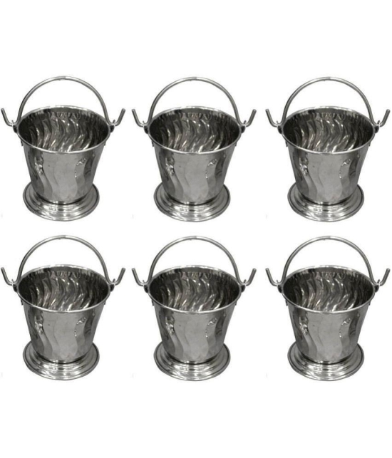 Dynore - Silver Serving Bucket ( Set of 6 )