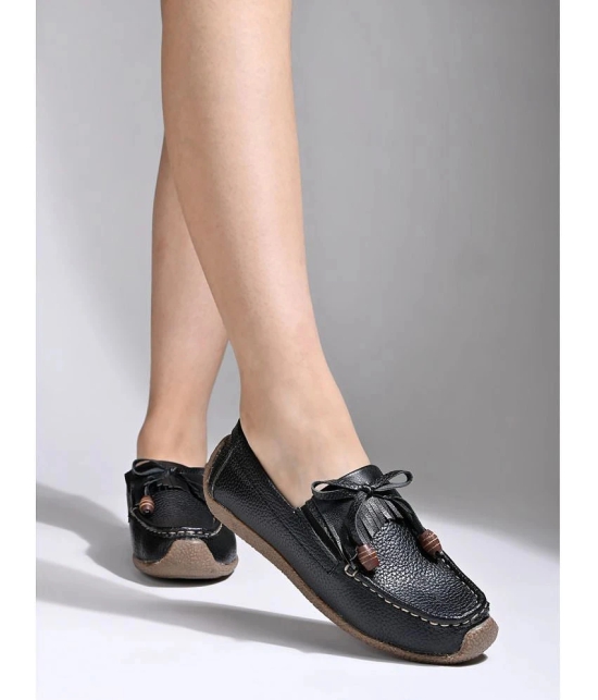 Shoetopia Black Womens Loafers - None