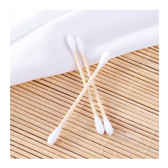 Bamboo Cotton Buds (100 Sticks) + Bamboo Charcoal Brush