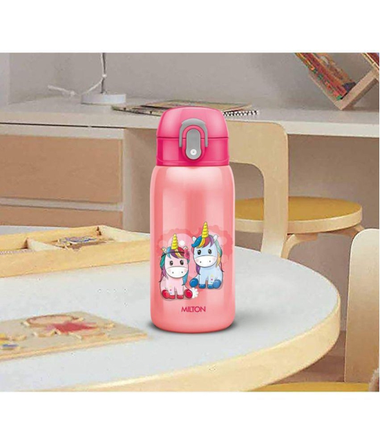 Milton Jolly 375 Thermosteel Sipper Water Bottle for Kids, 300 ml, Pink - Pink