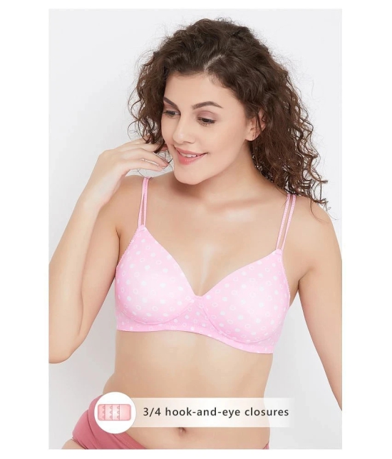 Clovia Polyamide T-Shirt Bra - Pink - 38B