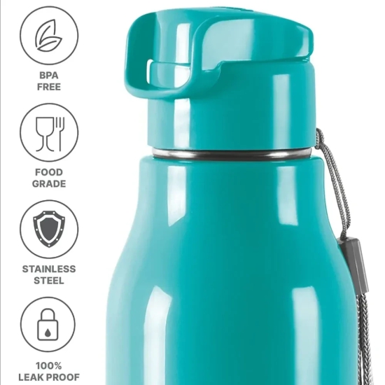 Milton Steel Sprint Insulated Inner Stainless Steel Water Bottle | Hot or Cold | 1 Pc Blue