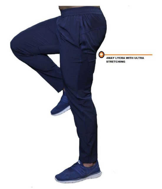 RANBOLT - Navy Blue Polyester Men's Sports Trackpants ( Pack of 1 ) - 2XL