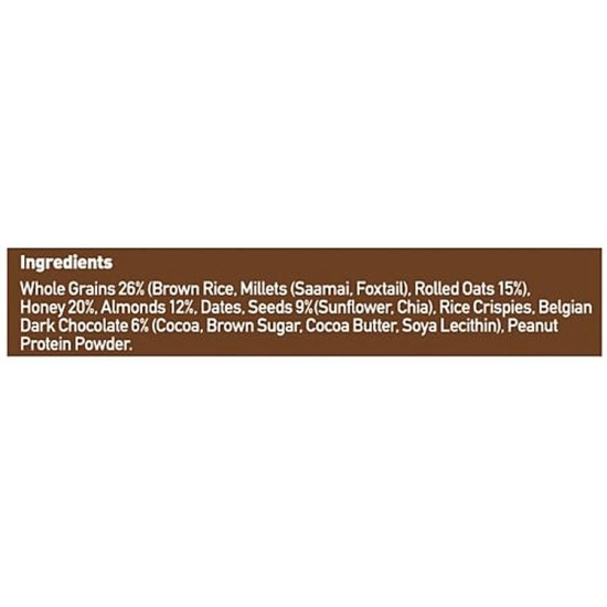 Yoga Bar Multigrain Energy Bar - Chocolate Chunk Nut, Healthy, High In Protein & Fibre, 38 G (Pack Of 10)