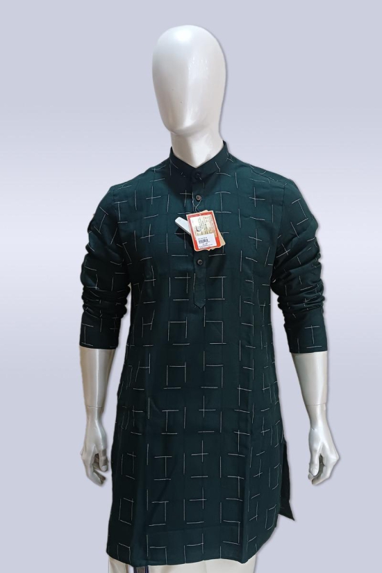 Bottle Green Color Men's Kurta