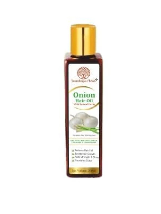 SOUNDARYA HERBS Onion Hair Oil - 200ml | Natural Hair Growth and Scalp Nourishment | Sulfate-Free (Onion)