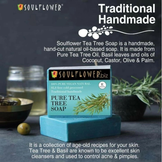 Soulflower Pure Tea Tree Soap (150gm)