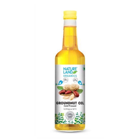 Natureland Organics Groundnut Oil, 1 L Each - Pack of 2