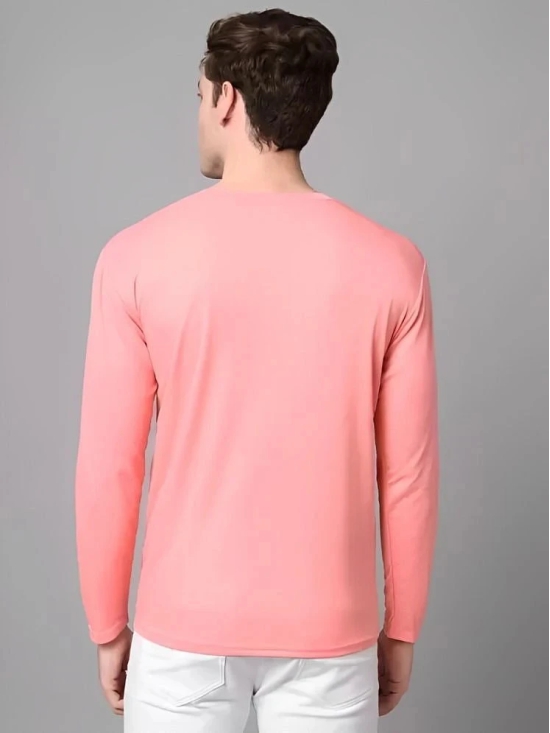 PPTHEFASHIONHUB Cotton Blend Oversized Fit Solid Full Sleeves Mens Round T-Shirt - Pink ( Pack of 1 ) - None