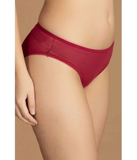 Clovia Maroon Lace Solid Womens Bikini ( Pack of 1 ) - None