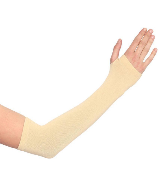 FITMonkey - HighPerformance UV Sun Protection Arm Sleeves Beige - Single Set - Freesize