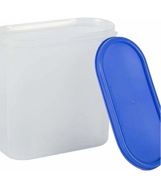 HOMETALES Plastic Multi-Purpose Food Container, 1000ml x 4U, 2000ml x 4U (8U) - Navy Blue