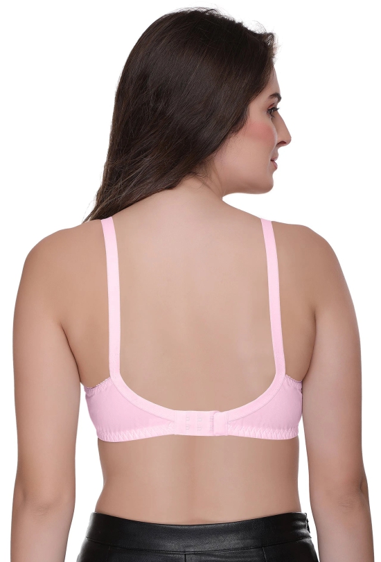 Sona Womens Sweety Baby Pink Everyday Full Coverage Non Padded Cotton Bra-40 / D / Baby Pink