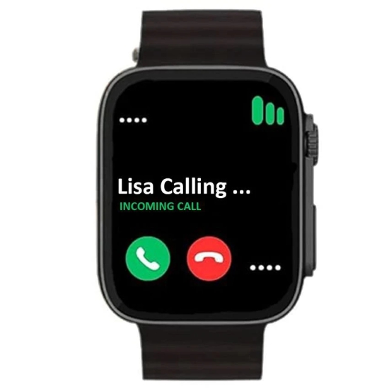 Tecsox Tecwatch 1.99 Screen BT Calling Black Smart Watch