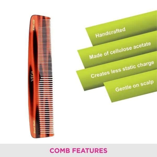 Vega Hair Handmade Comb - Graduated Dressing | HMC-42D