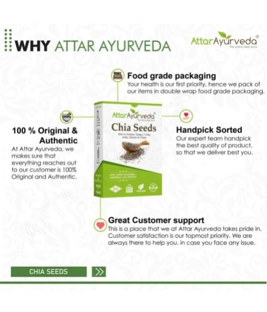 Attar Ayurveda Chia Seeds for weight loss omega 3 (250 gm)